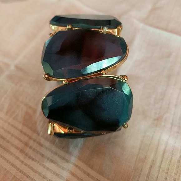 Goldtone Blue Stretch Bracelet, NWOT - Picture 2 of 7